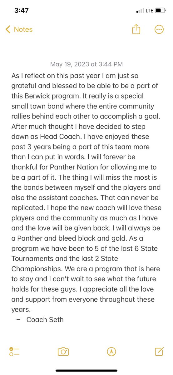 Thank you Panther Nation!!! ⁦<a href="/BerwickAth70342/">Berwick Athletics</a>⁩ ⁦<a href="/coachwalk6714/">Mike Walker</a>⁩