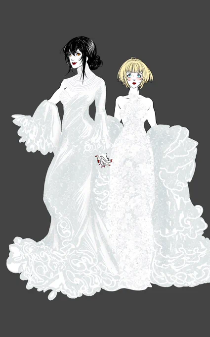 Sketches of MetGala outfits but it's the Turks #FFVIIBC