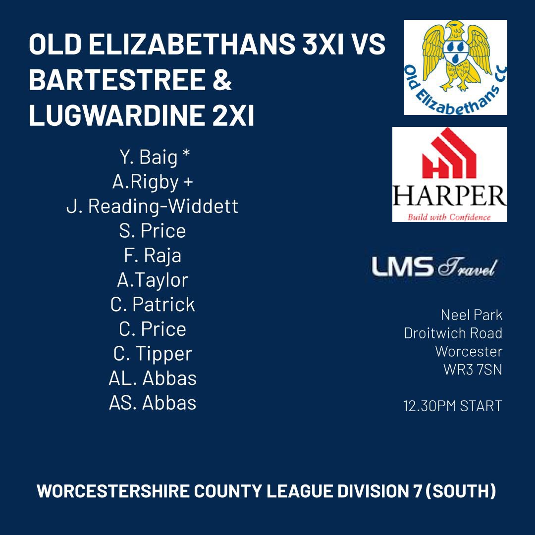 Old Elizabethans CC (@oeccworcester) on Twitter photo ๐จ Team Reveals ๐จ
Our 1XI, 2XI & 3XI are all in action this weekend!
Unfortunately our 4XI game has been called off.
1XI face <a href="/StourportCC/">Stourport Cricket Club</a> (h)
2XI face <a href="/BrockhamptonCC/">Brockhampton CC</a> (a)
3XI face @B_LCC (h) ๐จ Team Reveals ๐จ
Our 1XI, 2XI & 3XI are all in action this weekend!
Unfortunately our 4XI game has been called off.
1XI face <a href="/StourportCC/">Stourport Cricket Club</a> (h)
2XI face <a href="/BrockhamptonCC/">Brockhampton CC</a> (a)
3XI face @B_LCC (h)