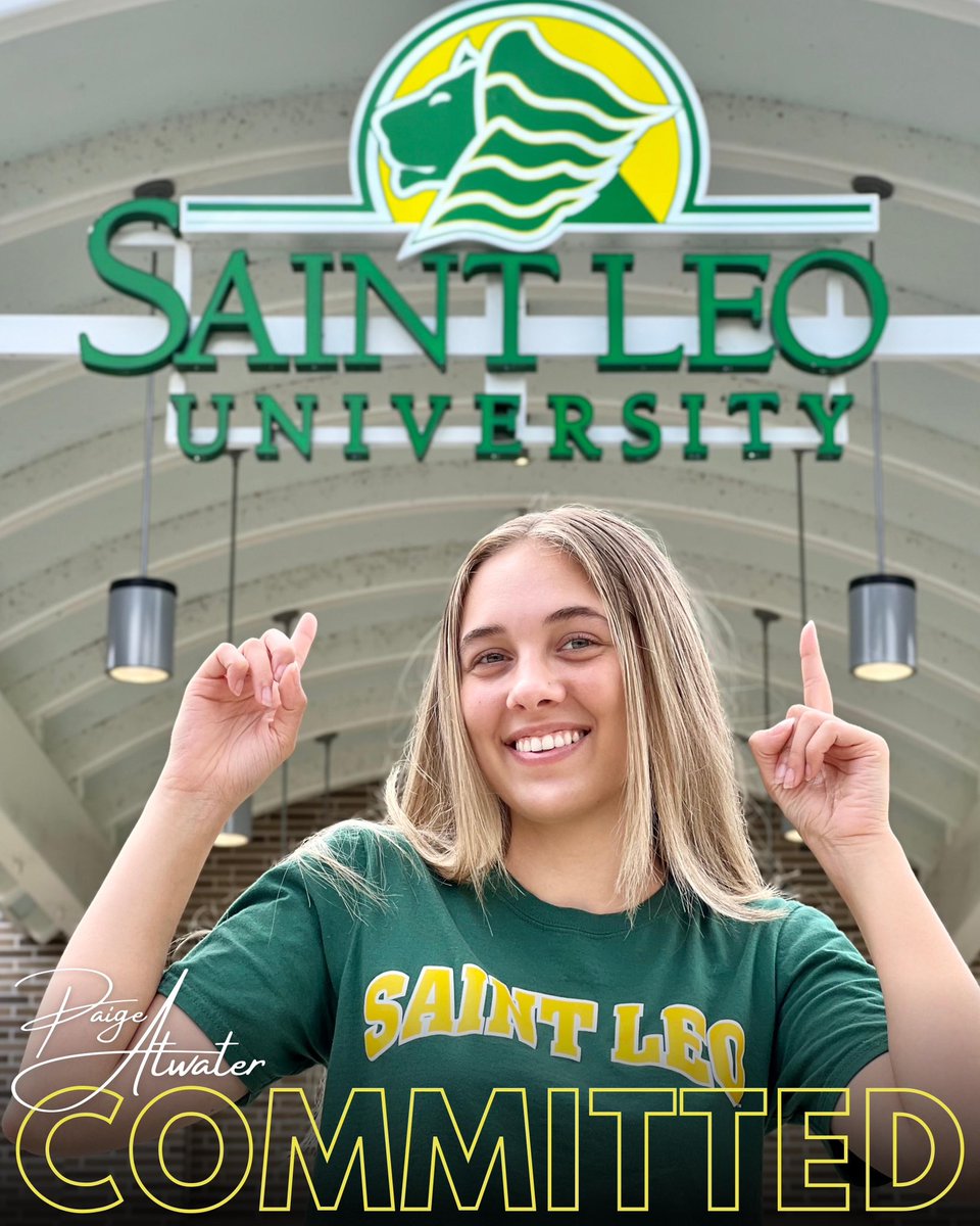 Paige Atwater 2024 (@paige_atwater) on Twitter photo 📢Excited to announce that I’ve verbally #committed to Saint Leo University!🦁Thank you to the <a href="/SaintLeoWBB/">Saint Leo WBB</a> Coaching Staff for the opportunity and believing in me!🙏🏻I also want to thank my coaches, trainers, teachers, teammates and family for their support!🫶🏻All glory to God!✝️ 📢Excited to announce that I’ve verbally #committed to Saint Leo University!🦁Thank you to the <a href="/SaintLeoWBB/">Saint Leo WBB</a> Coaching Staff for the opportunity and believing in me!🙏🏻I also want to thank my coaches, trainers, teachers, teammates and family for their support!🫶🏻All glory to God!✝️