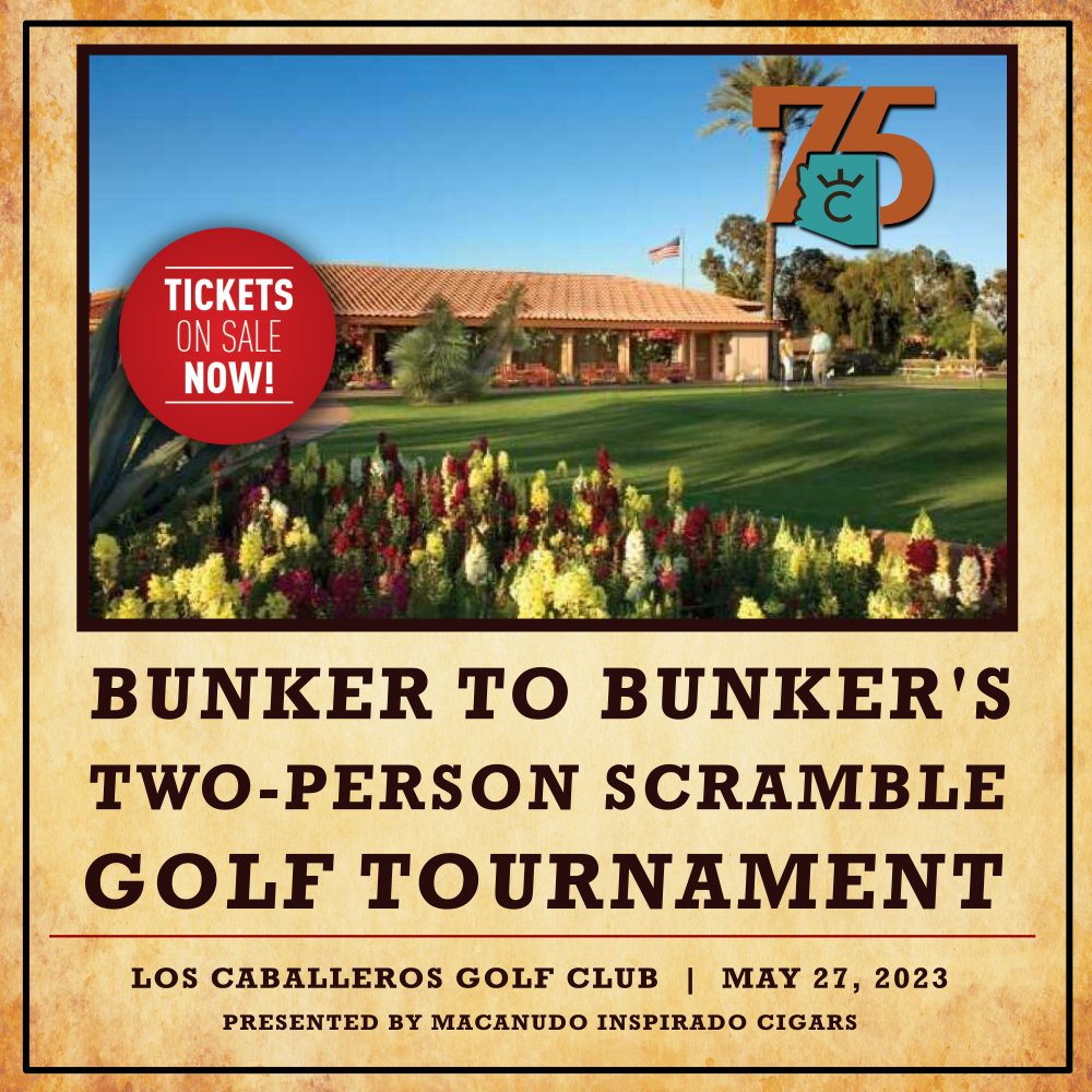 Our May 27, 2023 golf tournament at Augusta Ranch Golf Club is a great value! $159 includes golf, luch, competition holes, raffle, more!

@RanchodelosCab #arizonagolf #golftournament #golf #WickenburgAZ #WickenburgArizona ow.ly/Rcny50On8rh