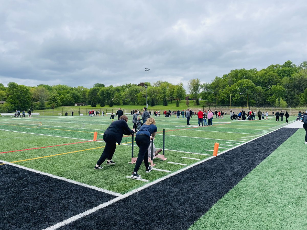 Today marks the 7th annual @GLOmiesSHS track & field event at @SHSAcademies & the second year that our elementary schools were able to attend. The #relationships & memories built during this event truly showcase what it means to be a #shakopeeschools Saber. #inclusivity