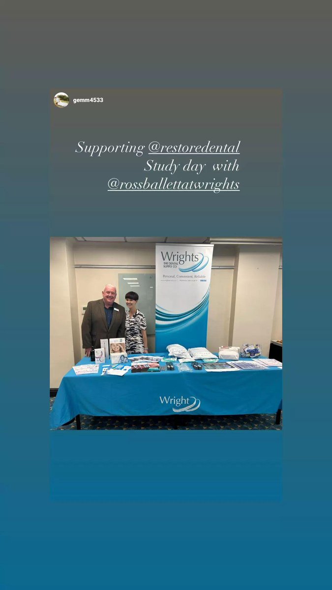 Great study day with Restore Dental Group ,Wrights are proud to be a part of their business growth 👏👏