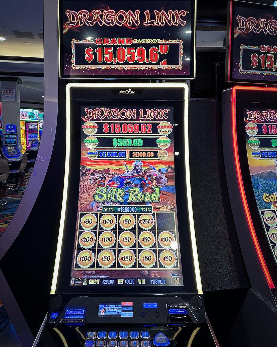 RampartCasino's tweet photo. Congrats to our lucky local Karl! He won a whopping $13,600 playing Dragon Link slot machine this week. Way to go Karl! https://t.co/TRlNgqbvMO #DragonLinkSlots #BigWinner #SlotMachineJackpot #jackpotwinner #rampartcasino https://t.co/f2EKLtaHuN