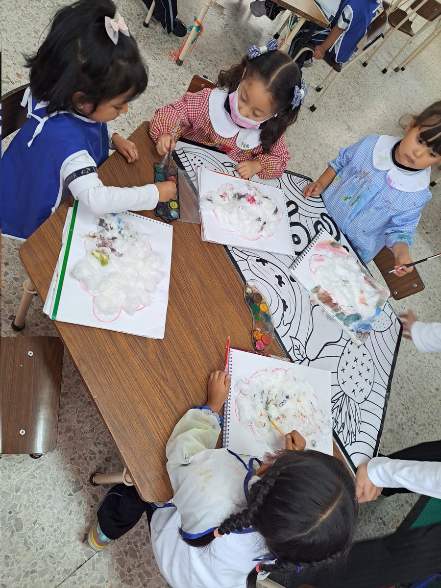 TeacherEliCF's tweet photo. Creating and painting clouds ☁️🌧

@preeslancaster https://t.co/iAKTSOsZKG