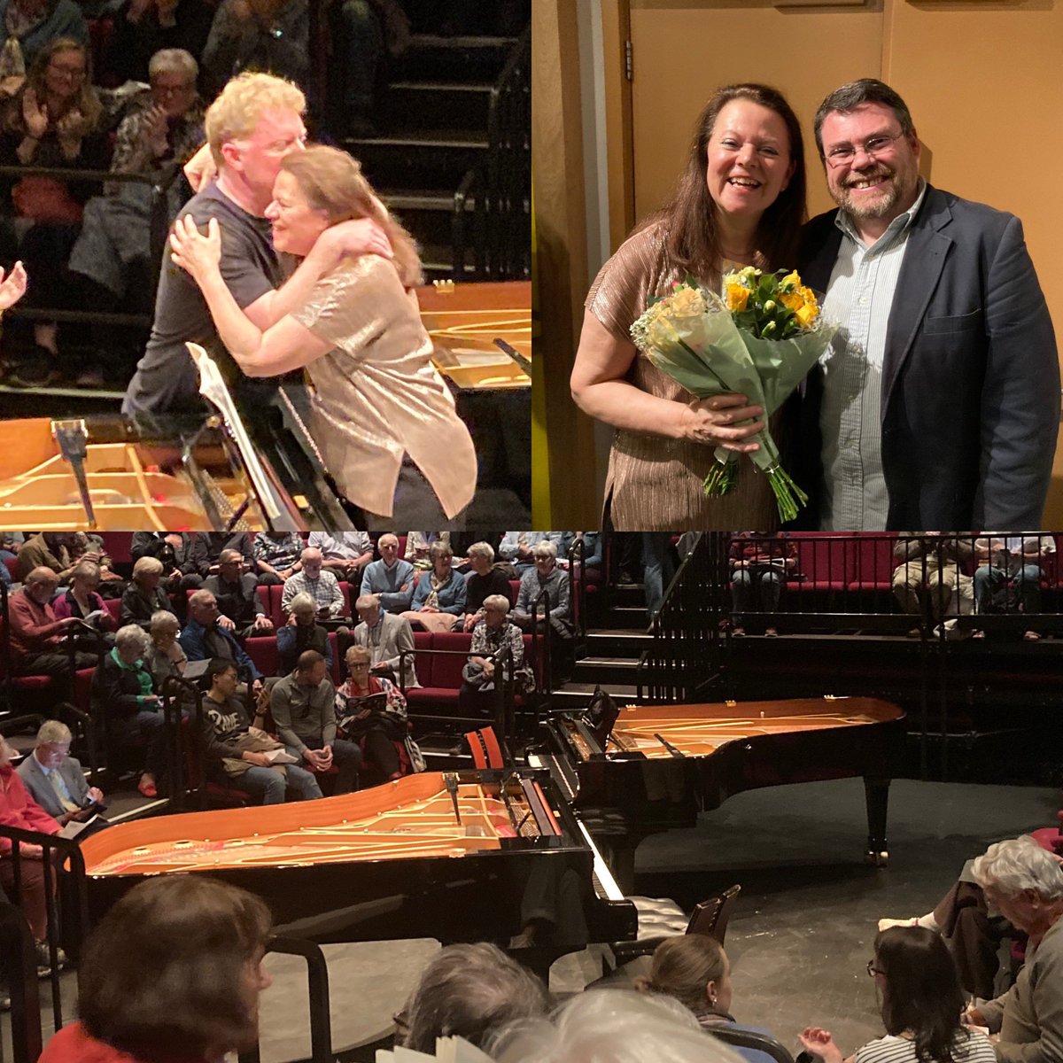 markesutherland's tweet photo. Wow! That was an amazing concert of Rachmaninov music for two pianos. @HTimw &amp; @kathystott were on fire tonight! Truly wonderful playing. A great evening at Sheffield Chamber Music Festival @MusicintheRound #SCMF23 https://t.co/zy8T1es3bd