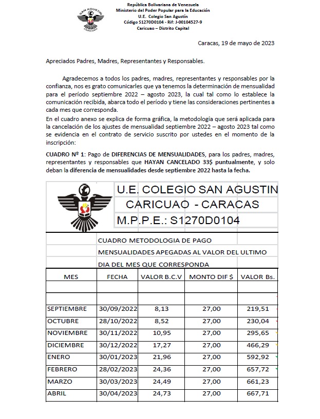 jesm02's tweet photo. @gracielamarilis muy linda le quedó la comunicación dónde viola la constitución de Venezuela debería se esto visto por las autoridades. Cómo permitir que un colegio privado haga esto con su permiso. Son 1200 alumnos serian para el colegio 260.000$ usted cree que esto es https://t.co/CiiP8EzL7u
