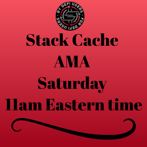 _StackCache's tweet image. Attention Stack Nation!
Join us tomorrow May 20th for another Stack Cache AMA.
Hope to see you then.
#stackcache #stacknation #defi #cryptocurrency #AMA
