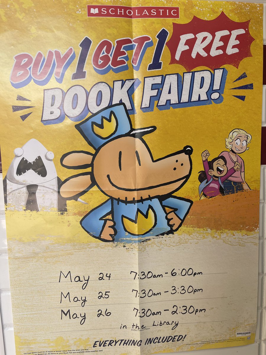 BOGO Free Book Fair is next week!!  We can't wait to see everyone. @Presa_Wildcats @YISDLibServices @AlexCamack @Banegas19Wendy @BrendaChR1 @catherinedoc12 #WeDeliverExcellence #BowUp #WeArePresa