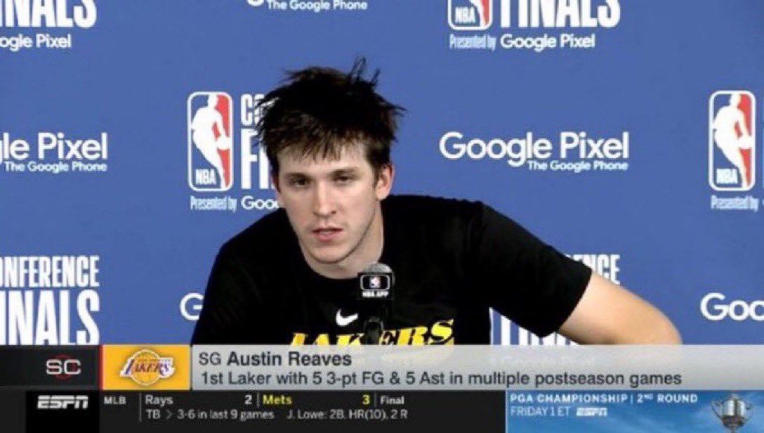 Reporter: Austin, what was going through your head when you shot that 3 pointer?
Austin Reaves: CUT MY LIFE INTO PIECES, THIS IS MY LAST RESORT