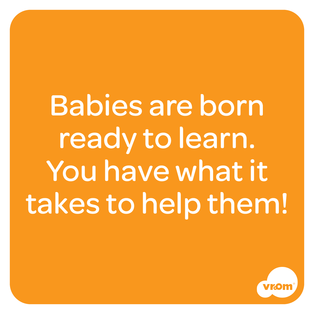 joinvroom's tweet photo. Guess who's ready to learn? Your baby!
And you don't need any special training to help them develop + grow their brains!
Download our free app for all the #VroomTips + #BrainBuilding activities you need: https://t.co/DkPGfOsc7S https://t.co/6XfGr2WDjK