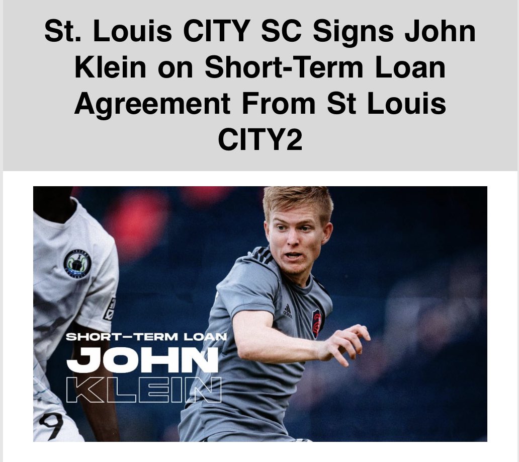 🚨New signing🚨

John Klein has been signed to a short term loan from CITY2 and will be available tomorrow for #AllForCITY!

Congrats, Johnny!