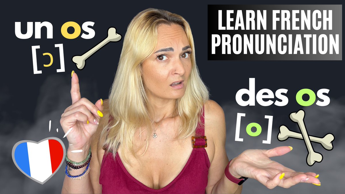 LearnFRwithLex's tweet photo. CAN you pronounce UN OS vs DES OS in French? Watch this video in which I explain how to pronounce the two O sounds in French words, when the letter O has an open pronunciation, and when it’s closed: https://t.co/SDJNQbKouQ #learnfrench #frenchpronunciation https://t.co/ymBCVlBHxj