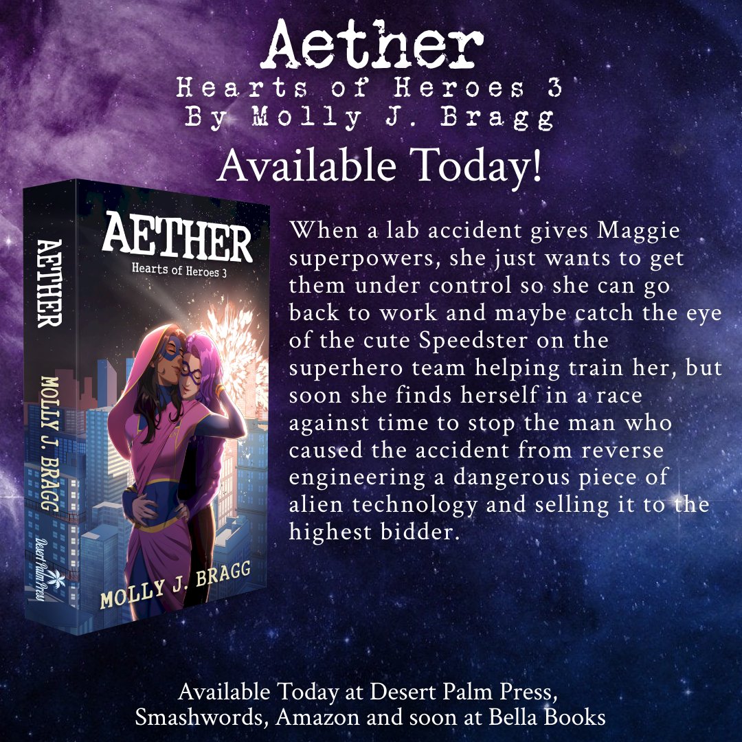 Aether: Hearts of Heroes 3 is Available Today!  

Order now: 
amazon.com/dp/B0C4G17J2F
desertpalmpress.com/product/aether…
(Use 10DPP for 10% Off)
smashwords.com/books/view/138…

#lesfic #lesbianbooks #wlwbooks #lgbtbooks #sapphicbooks #transcharacter #transbooks #lesbianfiction #wlw