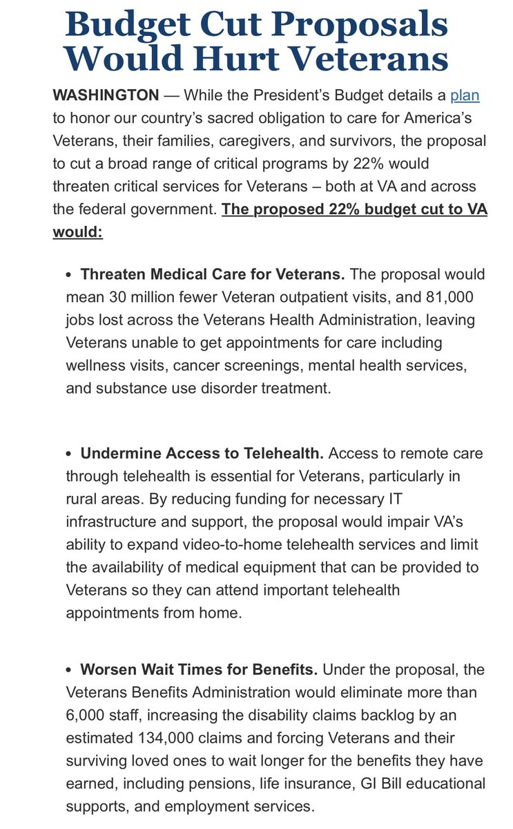 Individual1isa1's tweet photo. @RachelBitecofer I'M A VET
The @HouseGOP @SenateGOP CUTTING #Veterans benefits & care by over 22% is also another slap in the face of us who served & became disabled 4 this country
#GOPHatesVeterans #GOPSeditiousTraitors #protectveteranshealthcare #GOPDebtCeilingDisaster
#HandsOffVeteransCare https://t.co/nniA17K0ah