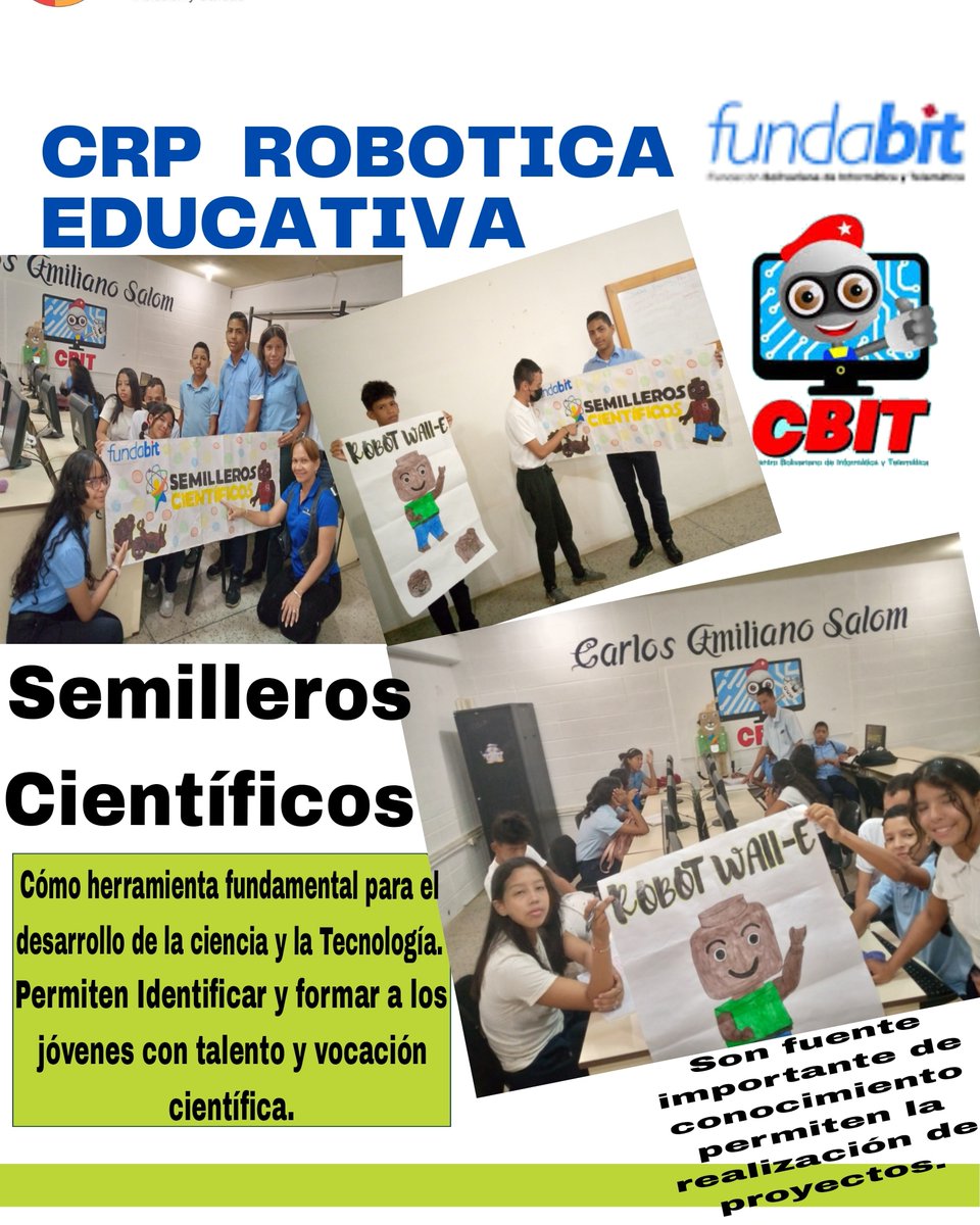 CRP Robótica Educativa con exposición y socialización sobre la importancia de los Semilleros Científicos como herramienta fundamental para  el desarrollo  de la Ciencia y la Tecnología.