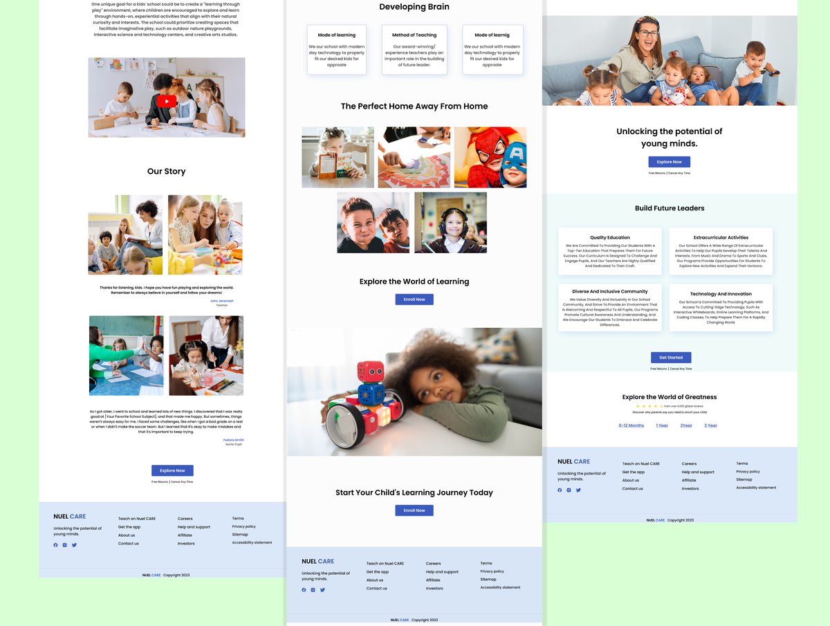 UniqueNuel's tweet photo. Building the right environment for Your Kids

#ChildCare #babycare #familycare #Website #uidesign #uiux #UIUXDesigner #Webdesign #productdesign #EarlyChildhood https://t.co/zDMKIwOIkh