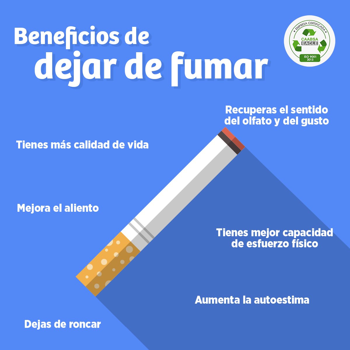 Hoy 31 de mayo conmemoramos el día mundial sin tabaco. ¿Sabías que de los 5.6 mil millones de cigarros que se fabrican, dos tercios terminan en el océano?

No olvides apagarlo antes de desecharlo y si lo dejas de consumir… ¡Mucho mejor!