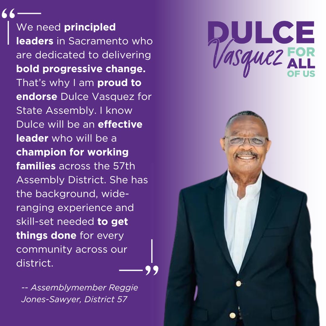 I’m honored to receive the endorsement of <a href="/R_JonesSawyer/">Reggie Jones-Sawyer</a>. From the moment he called &amp; asked me to consider jumping into the race to carry forward his work in the Assembly, I’ve understood the responsibility I’m bearing. 

(1/2)