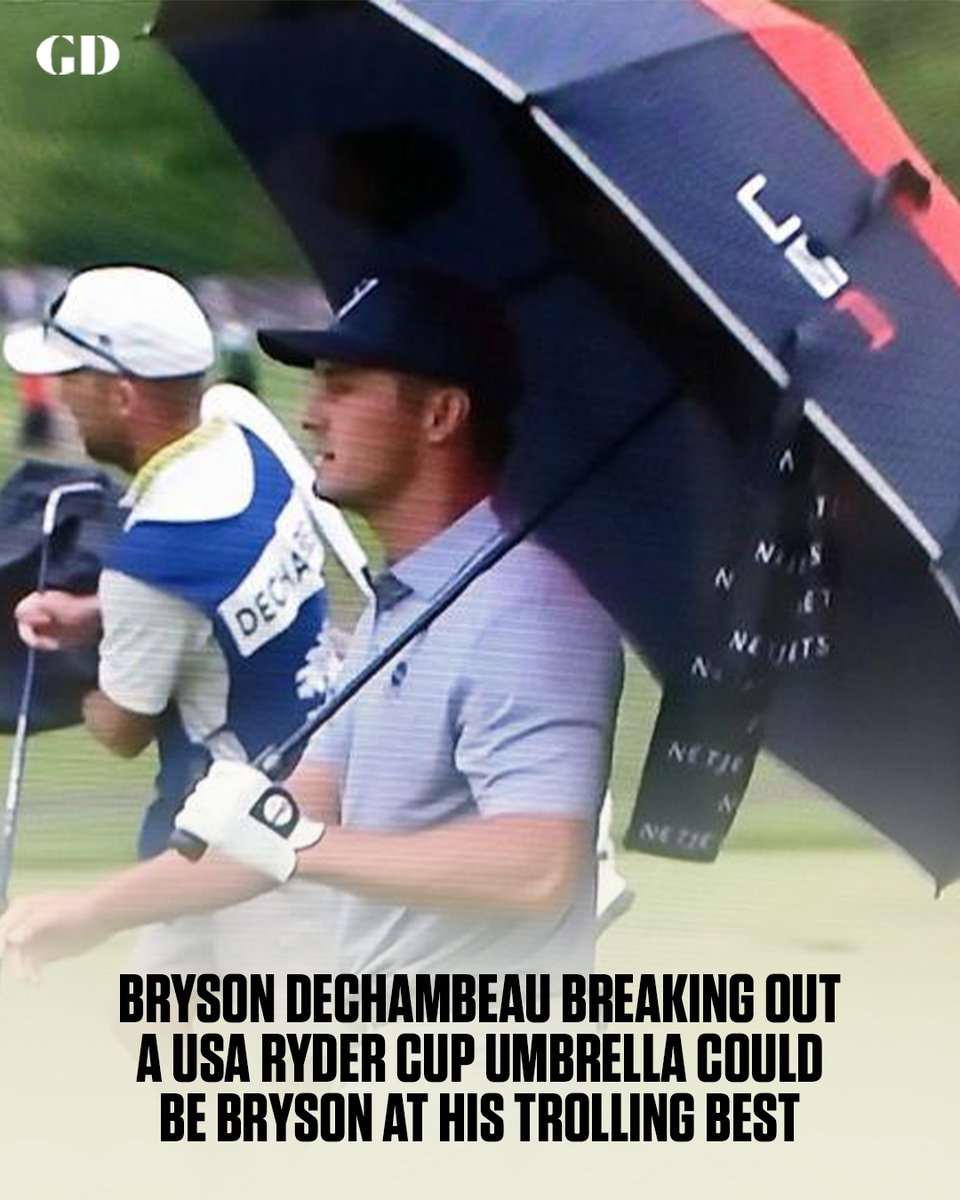 GolfDigest's tweet image. Bryson DeChambeau may be telling us something. 😂

See the full story: glfdig.st/G6pl50Osvuo