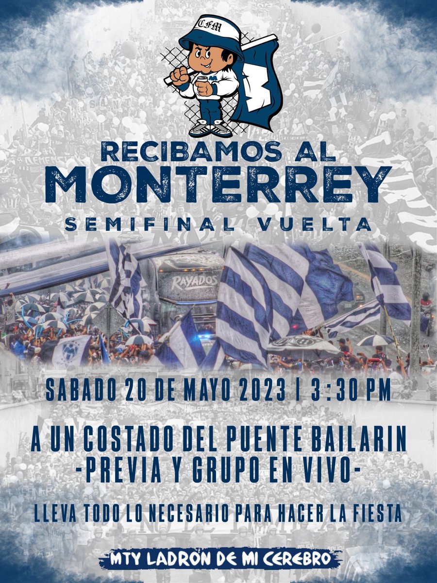 LAADICCIONCFM's tweet photo. 🏴󠁧󠁢󠁳󠁣󠁴󠁿 #TODOMONTERREY AL FRENTE 🏴󠁧󠁢󠁳󠁣󠁴󠁿

Vamos a recibir al equipo en las afueras del BBVA, vamos por esa final, demostrando que somos la #1, adentro todos con una playera extra y/o su bufanda.

Monterrey al frente, jugadores vamos a ganar🎶🎶

#ArribaElMonterrey #LaAdiccion #AlientoTotal https://t.co/b2VM67toLP