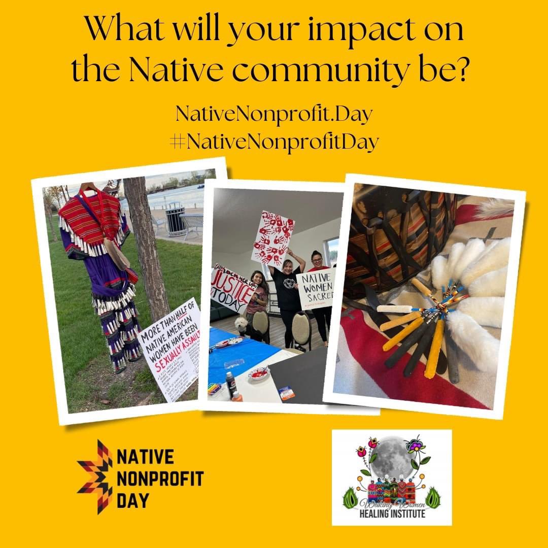 WomenWaking's tweet image. #NativeNonprofitDay  #SupportNativeLed #GiveNative 
Today is Native Nonprofit Day! You can support the critical healing and justice work of Waking Women Healing Institute by donating at this link bit.ly/42NG8nY and spreading the word!