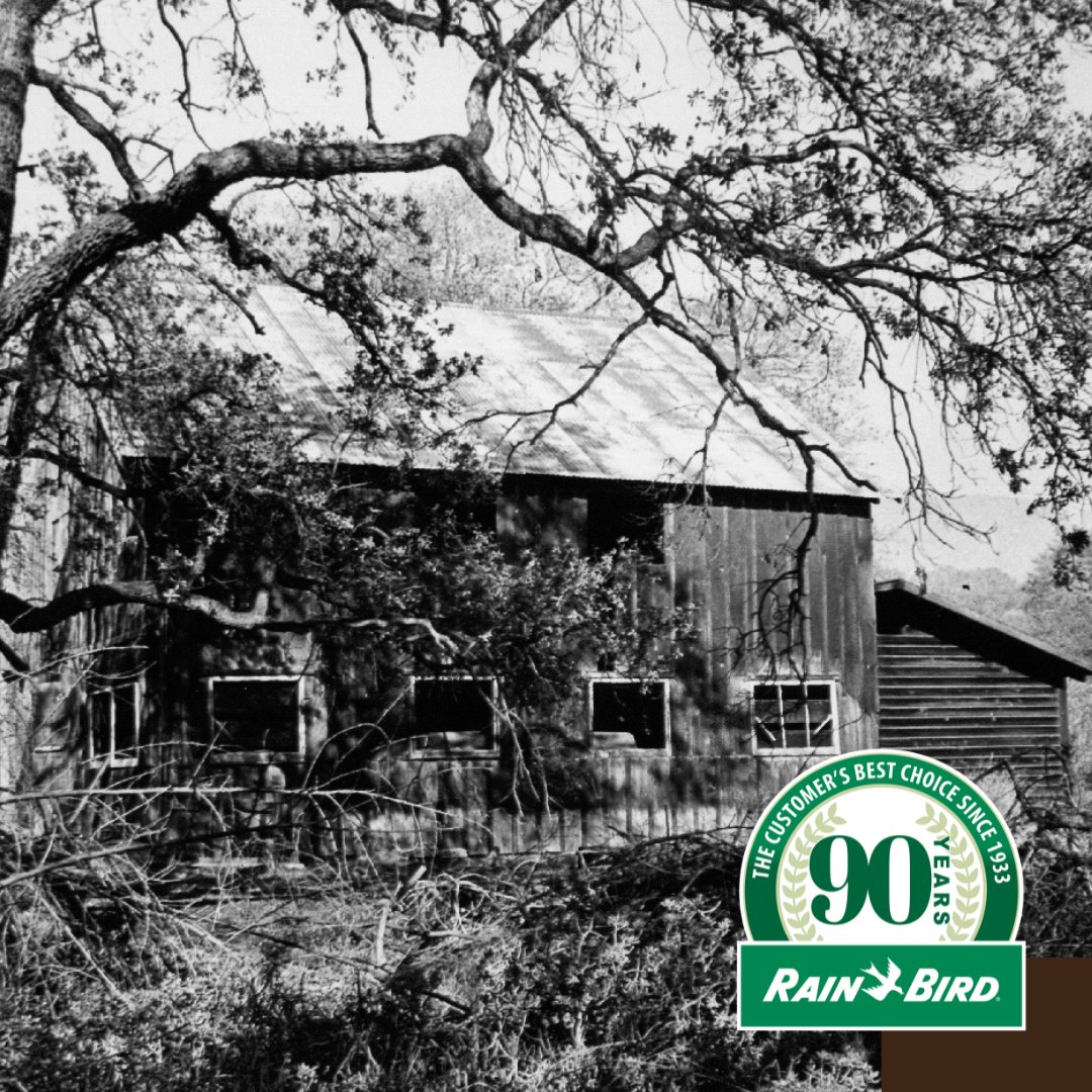 RainBirdCorp's tweet photo. From the LaFetra family barn to making a lasting impression in 90 years of #irrigation innovation, we're celebrating our journey of excellence. Here's to honoring every step since our humble beginnings! #RainBirdSince1933 #90YearsAndCounting https://t.co/BrmTmjhOFC