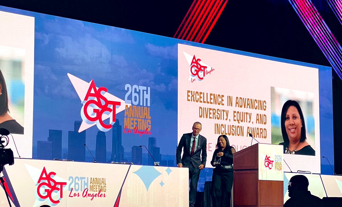 Congratulations Rayne! 👏👏👏 Excellence in Advancing DEI Award! #ASGCT2023