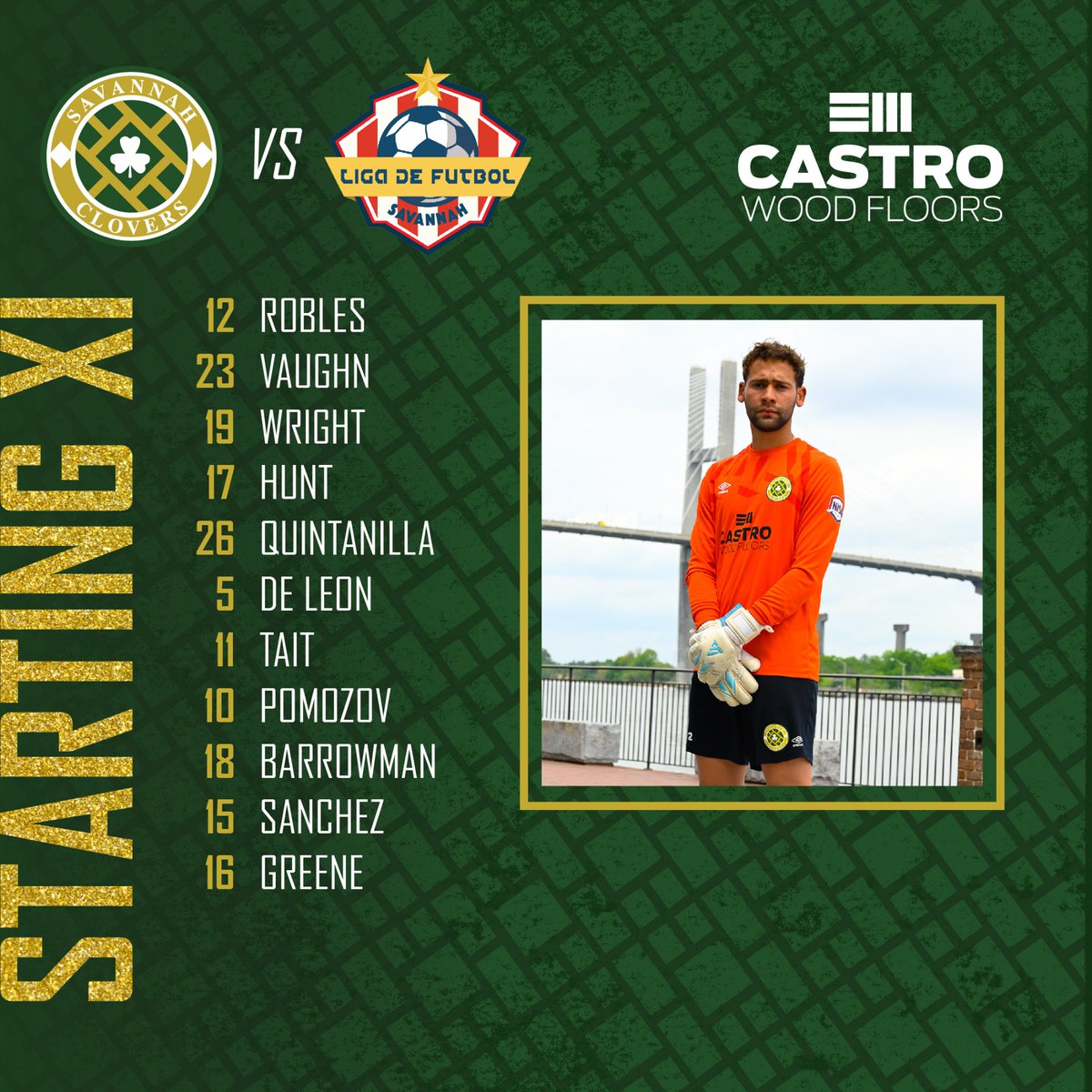 El 11 inicial vs La Liga de Savannah ☘