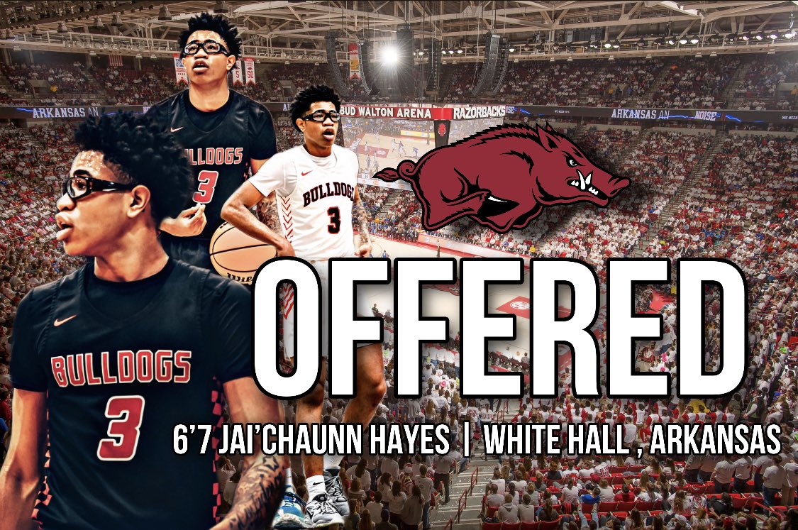 Kevin Miller (@big73miller) on Twitter photo 6’7 Jai’Chaunn Hayes just picked up a offer to the University Of Arkansas.
<a href="/EricPMusselman/">Eric Musselman</a> <a href="/michaelmuss_13/">Michael Musselman</a> <a href="/RazorbackMBB/">Arkansas Razorbacks Men’s Basketball 🐗</a> <a href="/JacksonCollier/">JC Hoops</a> @RazorbackMBBRec <a href="/ArRecruitingGuy/">Richard Davenport</a> 6’7 Jai’Chaunn Hayes just picked up a offer to the University Of Arkansas.
<a href="/EricPMusselman/">Eric Musselman</a> <a href="/michaelmuss_13/">Michael Musselman</a> <a href="/RazorbackMBB/">Arkansas Razorbacks Men’s Basketball 🐗</a> <a href="/JacksonCollier/">JC Hoops</a> @RazorbackMBBRec <a href="/ArRecruitingGuy/">Richard Davenport</a>