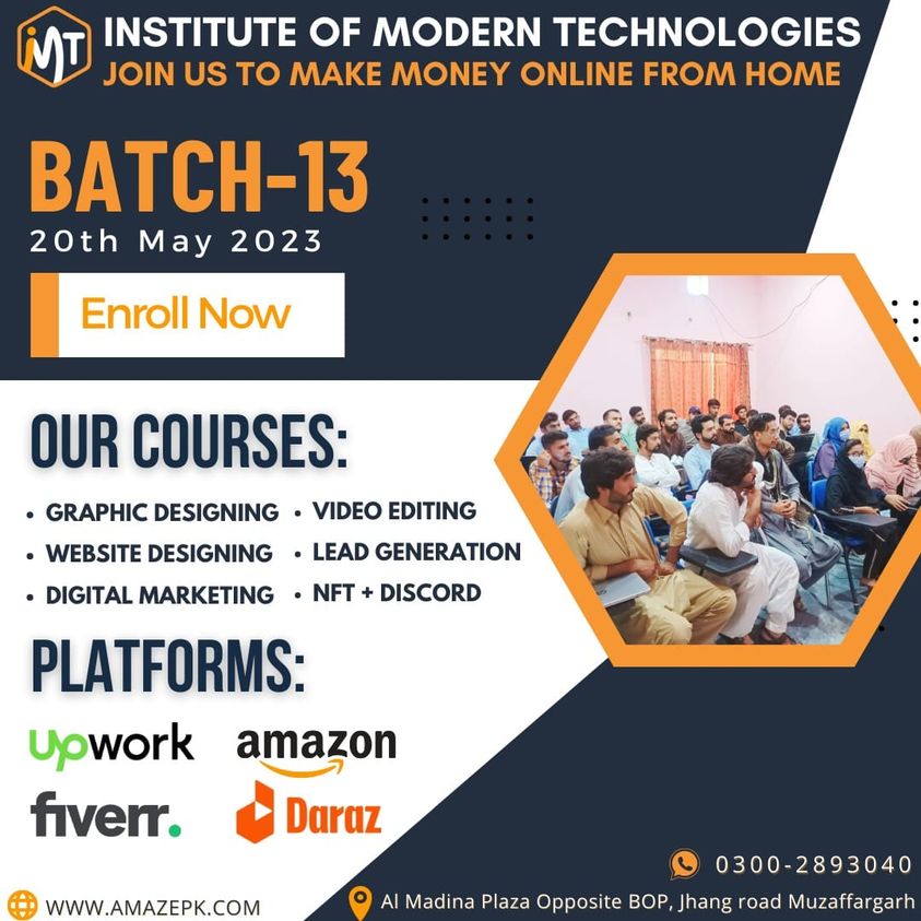 اگر آپ بھی فریلانسنگ سے کچھ کمانا چاہتے ہیں ڈالرز کمانا چاہتے ہیں تو آپ کو سیکھنا پڑےگا۔ اور سیکھنے کے لیے وقت درکار ہوتا ہے۔ اور وقت دینے کے لیے مستقل مزاجی کی ضرورت ہوتی ہے۔ 
amazepk.com/register-now/
#onlinework #freelancing #Amazon #freelance #jobs