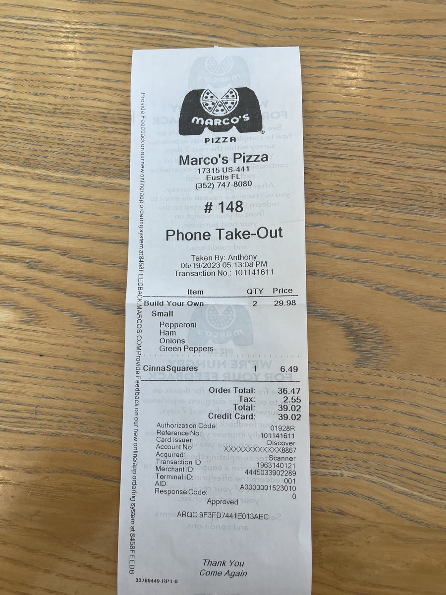 Anthony89428352's tweet photo. Inflation is real. Really @MarcosPizza for two SMALL pizzas!!!! $30!!!! https://t.co/CnF6HIrGNU