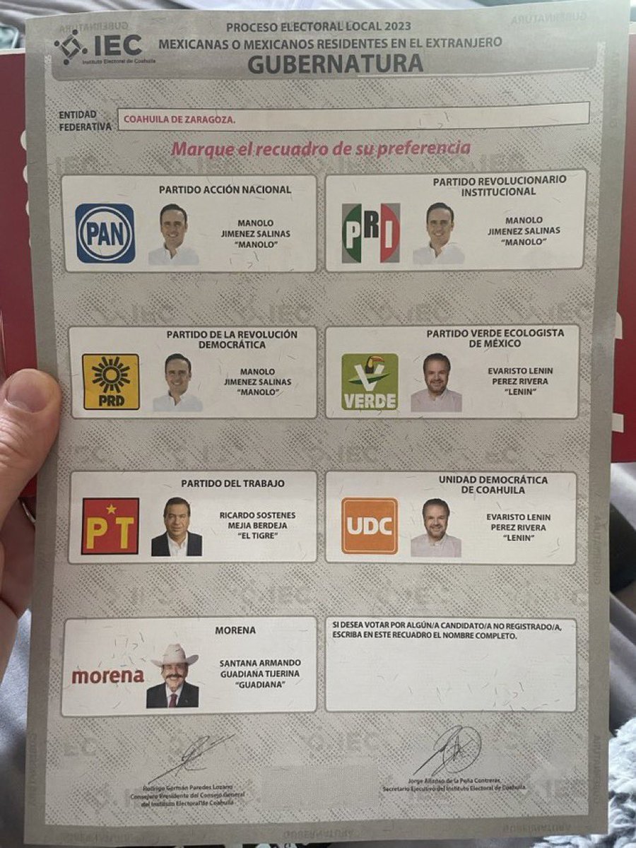 EnriquePerret's tweet photo. Estoy por ejercer mi voto desde el extranjero para Coahuila…..Kudos al @INEMexico por la excelente organización! https://t.co/Vv7XhHhP7m