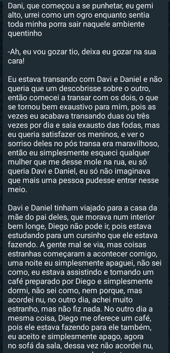 eroscontosofc's tweet photo. [Capítulo 3]

PAIXÃO DE TIO 

(Maduro x Novinho)
(Incesto)
(Recebidos da DM)

Gosta dos nossos contos e confissões? 😝 Deixa seu LIKE, RT e COMPARTILHA com seus amigos. Ajude o perfil a se manter ativo, passivo, versátil ou transcendental. 🌚 

Parte 1 https://t.co/uBQMuPfKGK