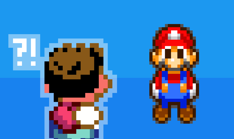 UnfairFeline's tweet photo. @fatalhedgehog0 @Retireddraft ?! (Mario encounters... Yet another Mario, to his amazement and shock) https://t.co/kUwnfs2Cnj