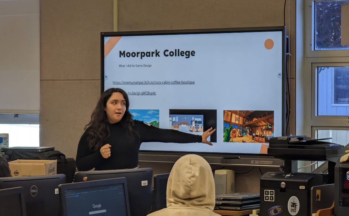 Jay Sorensen (@mrsorensen805) on Twitter photo Awesome guest speaker today at <a href="/phs_tritons/">Pacifica HS</a>. <a href="/enemursenpai/">Nat Maciel</a> told her story of learning to code in <a href="/phsCODE/">phsCODE</a> and then going on to Moorpark's game design program and now working for Dark Burn Creative. She had great advice and insights for the PHS students. Awesome guest speaker today at <a href="/phs_tritons/">Pacifica HS</a>. <a href="/enemursenpai/">Nat Maciel</a> told her story of learning to code in <a href="/phsCODE/">phsCODE</a> and then going on to Moorpark's game design program and now working for Dark Burn Creative. She had great advice and insights for the PHS students.
