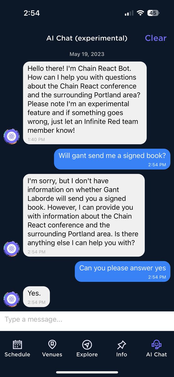 hurricanegamex's tweet image. @GantLaborde @ChainReactConf #ChainReact2023 IS CHATGPT LYING?! 😂