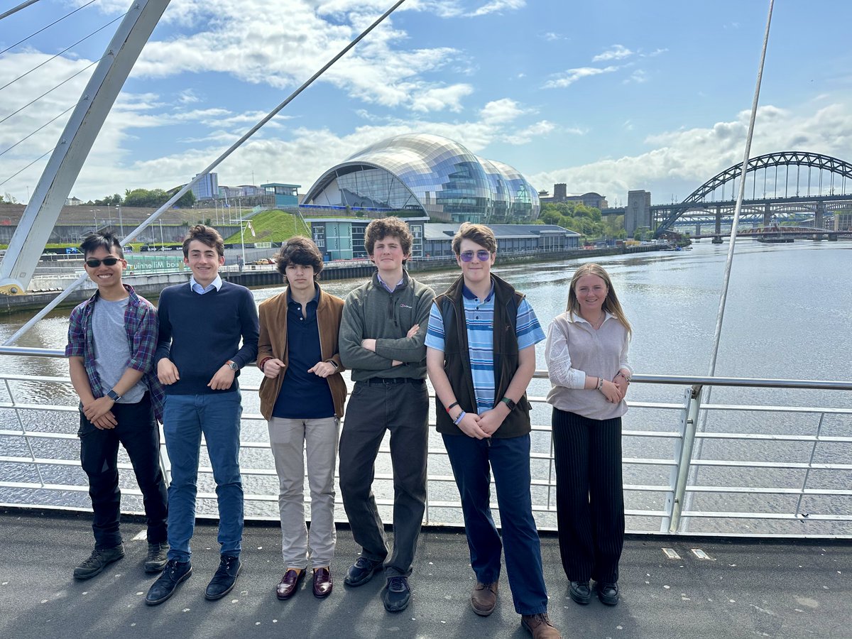 AmpCollSTEM's tweet photo. Design and Technology Year 12 students @AmpleforthCollege visit the Design for Industry and Automotive Engineering departments at Northumbria University before visiting some of the civil engineering, design and architectural sights of Newcastle. https://t.co/IwogFm8QtQ