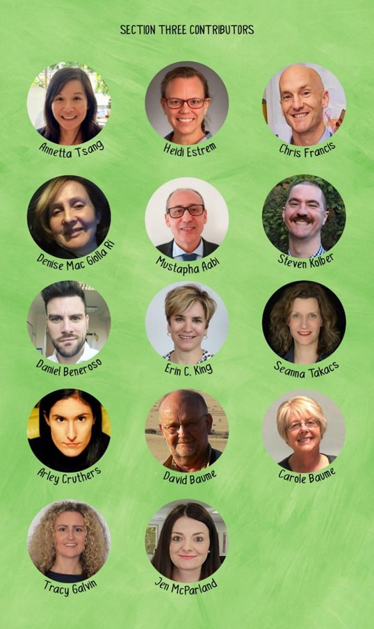 VirnaRossi's tweet photo. Section 3 contributors (Part 1) with BIG thanks
A.Tsang; H.Estrem @artpedagogy @DeniseMacGiolla @AabiMustapha @steven_kolber @DanielBeneroso @ekinginspired @DoctorDoood @Arley_McNeney (who sadly passed away) @David_Baume Carole Baume (who sadly passed away)@TracyGalvin77 @_JenMcP https://t.co/Ny4vF8VCcZ