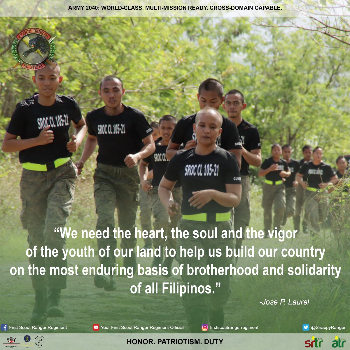 SnappyRanger's tweet photo. #ScoutRanger
#ScoutRangerTransformationRoadMap
#PhilippineArmy
#AFPyoucanTrust
Photo by SSg Marvin M Jallorina (MS) PA https://t.co/Jqbi0LuvHt