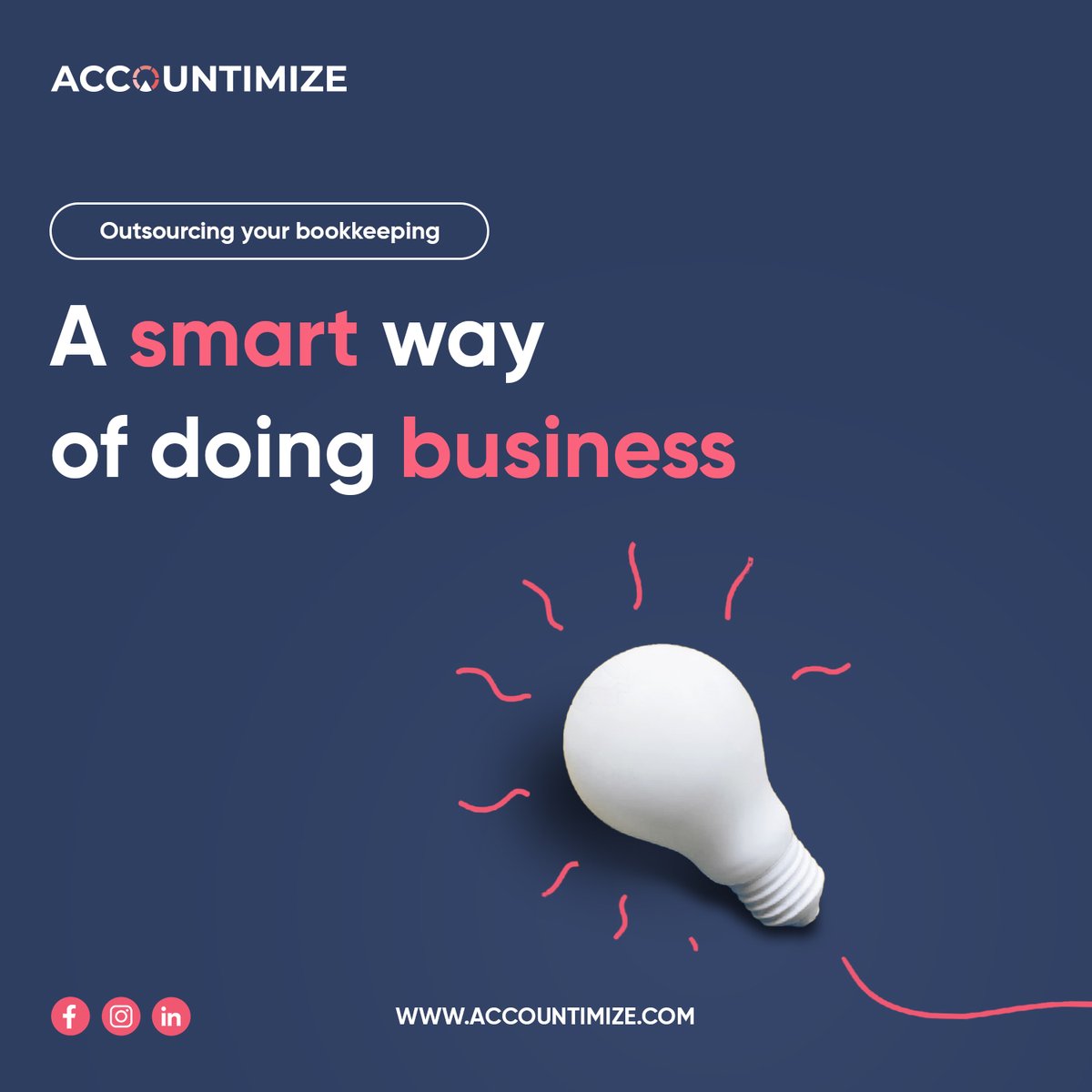 accountimize's tweet photo. Did you know outsourcing your bookkeeping can actually save you time and money? By entrusting your finances to our experts, you can focus on the things that matter most to your business. 

 #financialservices #bookkeeping #startup #businessgrowth https://t.co/eMxBCTTeJu