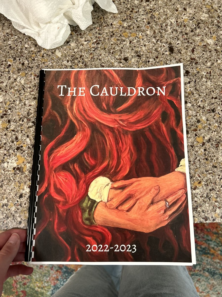 elysemckennna's tweet photo. although it is king of embarrassing that I submitted this shitty ass iPhone pic of my piece and now it’s on the cover of k’z lit collection lolllll https://t.co/WERcaJidsQ