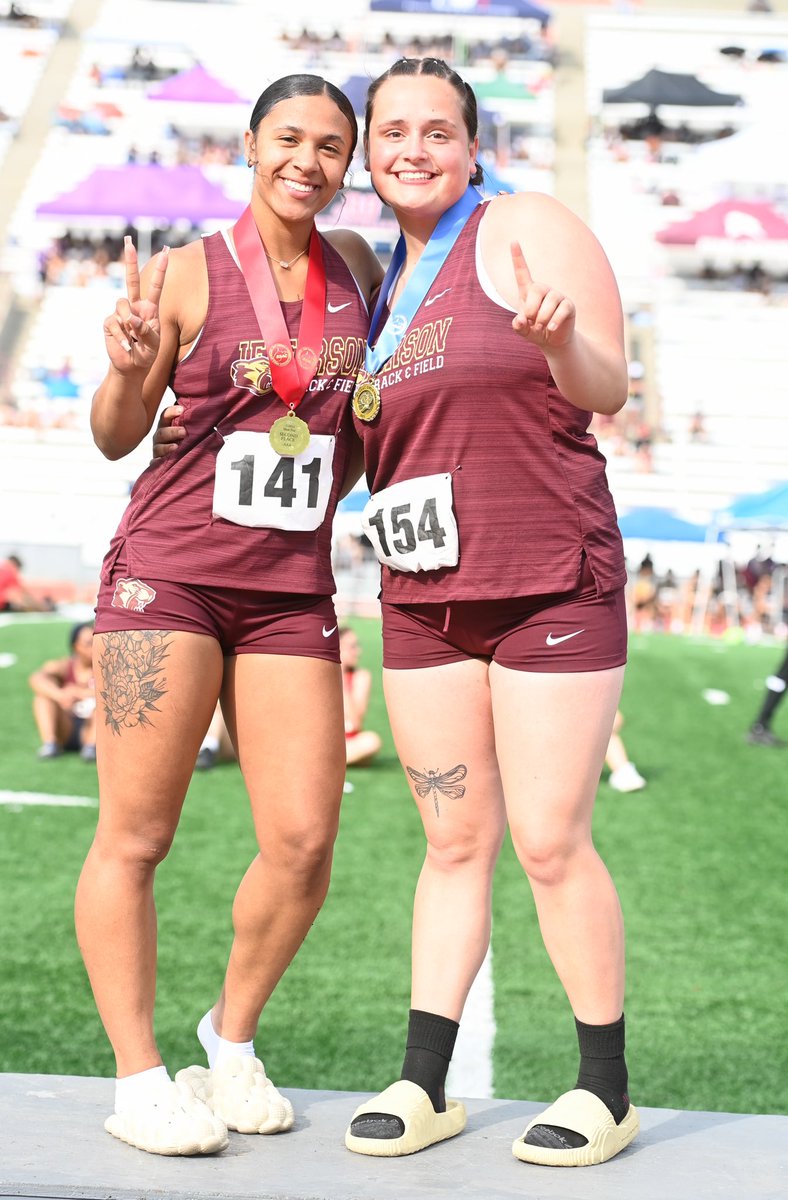 West Virginia State champion Hanna Shanley (right) and runner up Briauna Goins (left).