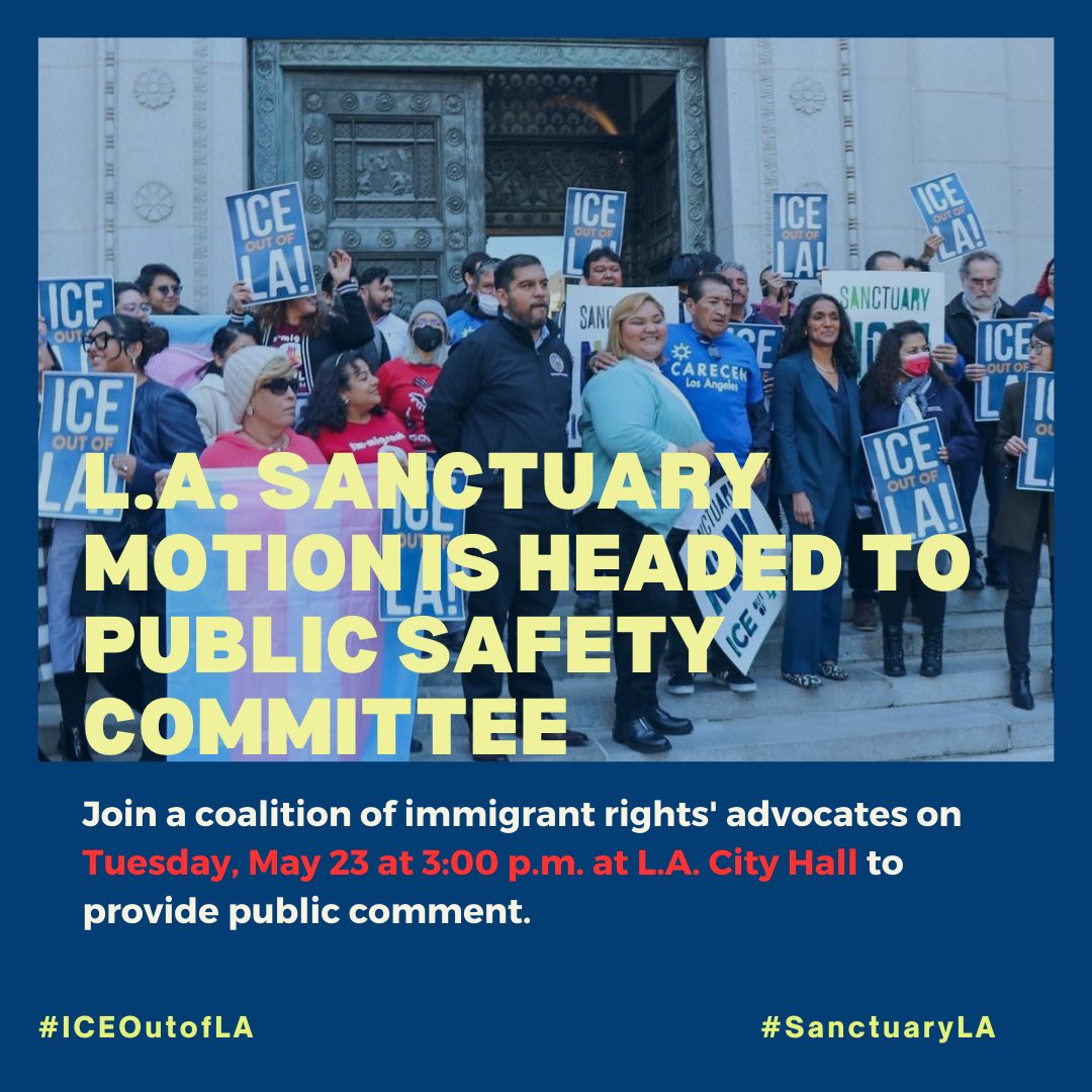 EsperanzaCHC's tweet image. We need a city that stands up for migrants. The L.A. Sanctuary motion will protect immigrant community members from harmful entanglement with ICE. This includes families, veterans, street vendors and all of the immigrants who make our City thrive. #SanctuaryLA #ICEoutofLA