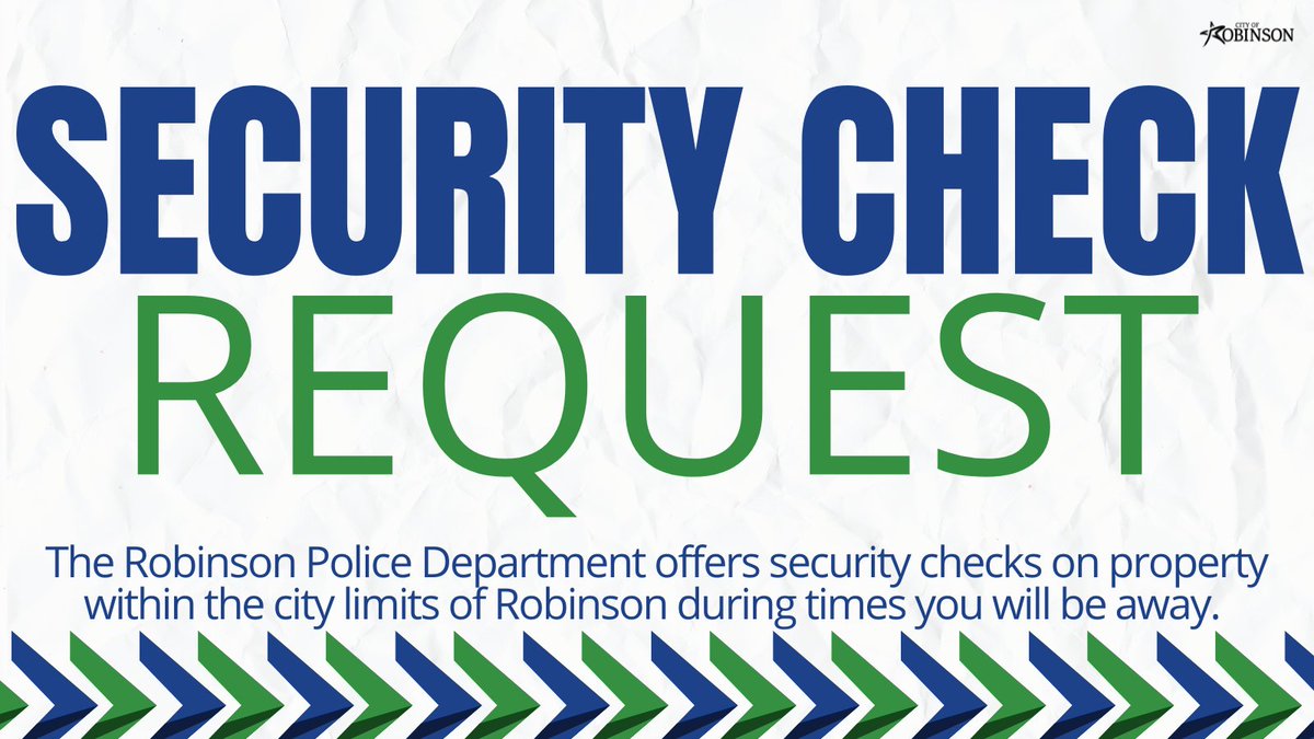 robinsontxpd's tweet photo. Are you planning on going out of town during summer but are nervous about leaving your home unattended? Sign up for our security checks! We will drive by your house while you are away and make sure everything is as it should be! Sign up at 
https://t.co/FsL2YUowA2. https://t.co/VIeIW5tW6S
