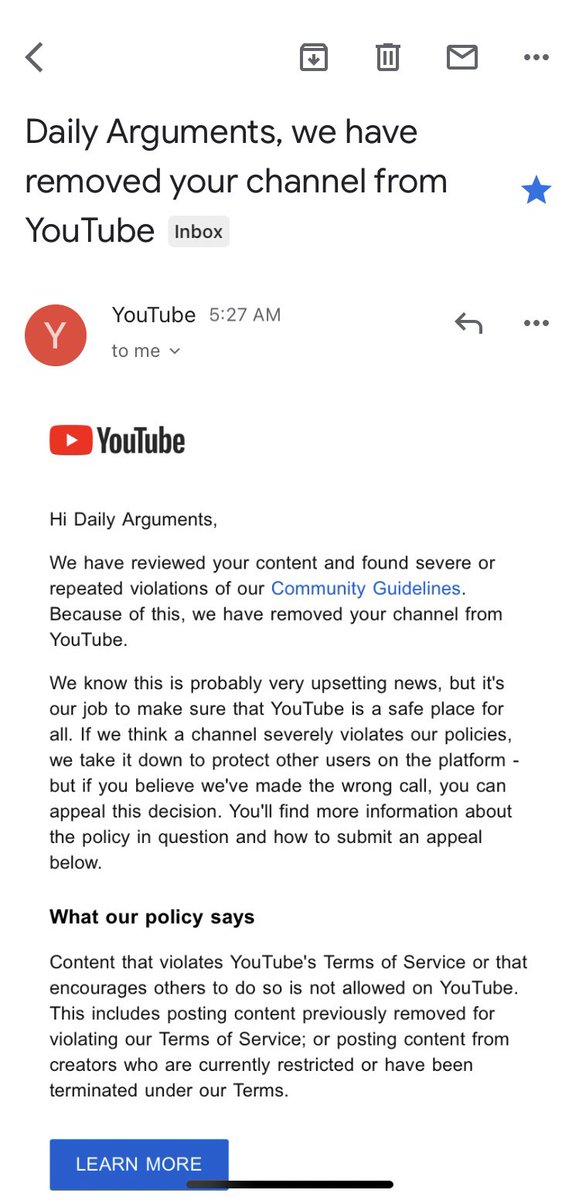 DailyArgumentss's tweet photo. YouTube stole $100k+ from me! Over 100 million views almost 200,000 Subscribers and most importantly my Dream of being a Youtuber gone.💔 All in less than a Year of posting content I  truly believe I would’ve taken over my nieche of content on YouTube. @sneako @rumblevideo https://t.co/lUEQMHNGPP