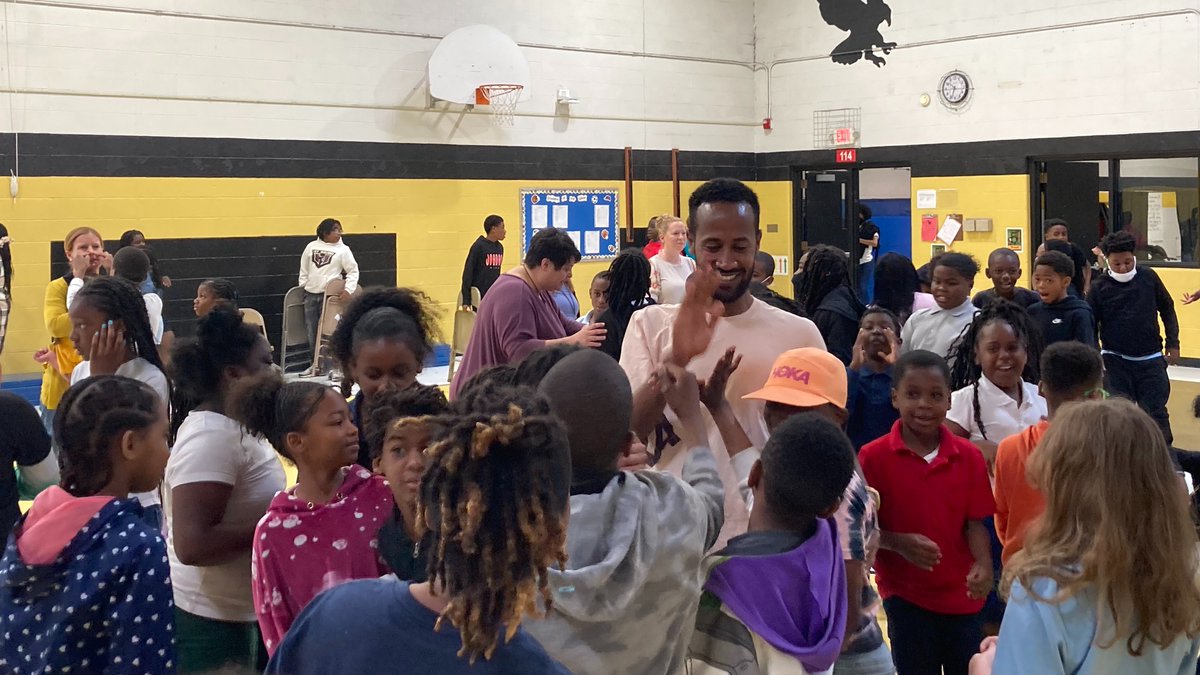 Thank you to the students and teachers at Blessed Teresa of Calcutta, Brown Elementary, and STEAM Middle School for your hospitality today!!

<a href="/Futsumz/">Futsum</a> crushed it telling his awesome story of coming to the US, finding running, becoming a champion...and now an Olympic hopeful!!