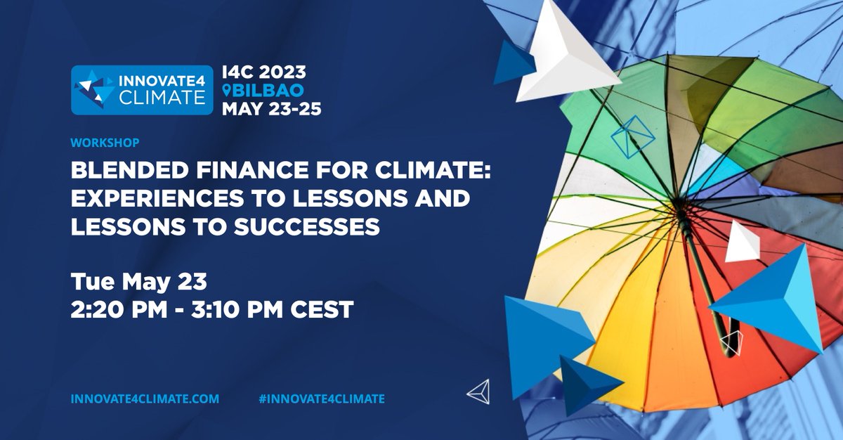 climatepolicy's tweet photo. 🌍 CPI's Senior Advisor @VWidge will join @IFC_org and the Government of Finland for a workshop at #Innovate4Climate on the lessons of experience in blended finance for climate impact.

Register for the livestream: https://t.co/26Z3hUD9yL https://t.co/fM5lFrQ6La