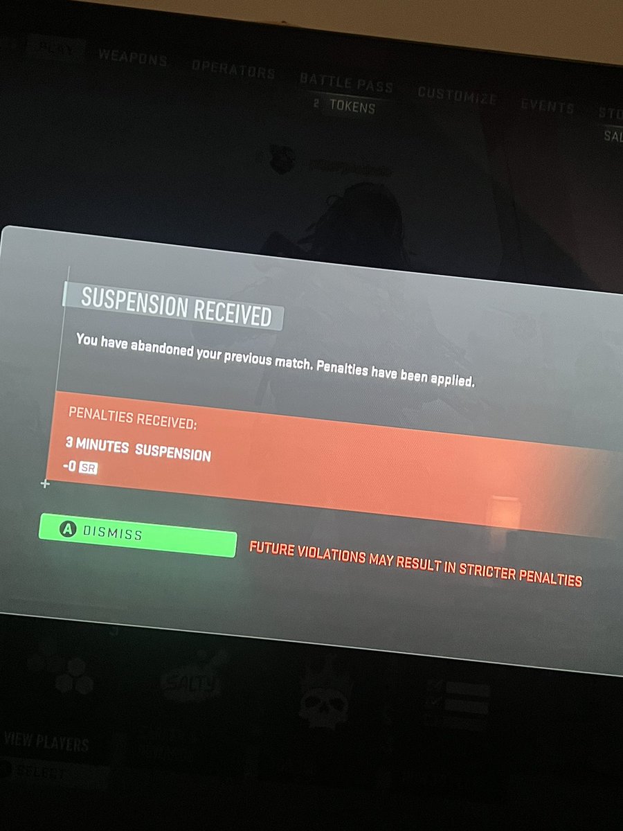 AdamDean1992's tweet photo. The whole game got disconnected from a bad server and we get penalties for it…… really…… @CallofDuty @Activision @ATVIAssist @ModernWarzone https://t.co/kwp850JdKB