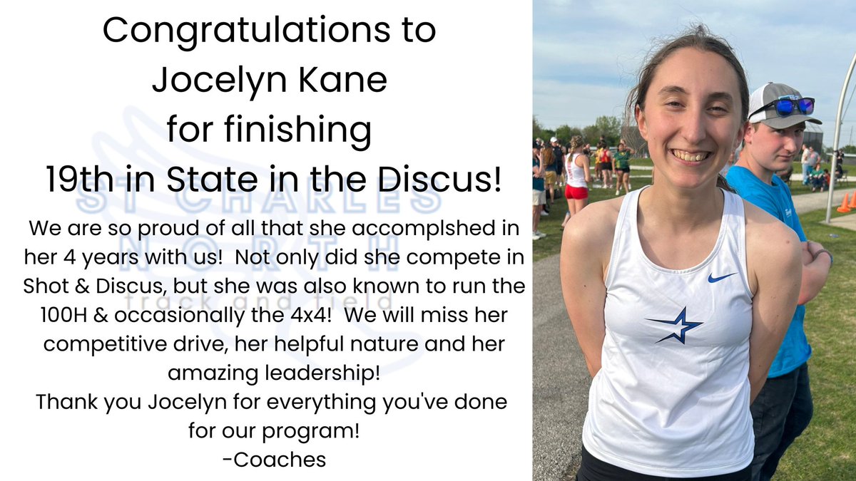 SCN Girls Track & Field (@scngirlstf) on Twitter photo Congrats Jocelyn! We are so proud of you! More than words can ever say!
<a href="/MichaelIvlow/">Michael Ivlow</a>
#SCNGirlsTF Congrats Jocelyn! We are so proud of you! More than words can ever say!
<a href="/MichaelIvlow/">Michael Ivlow</a>
#SCNGirlsTF